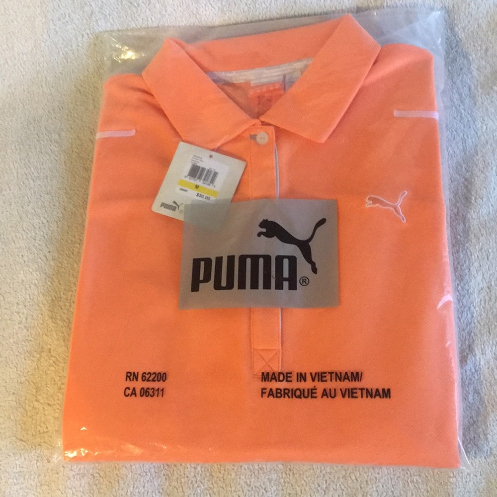 Puma Women's Tech Pro Polo - Medium - NWT - Orange